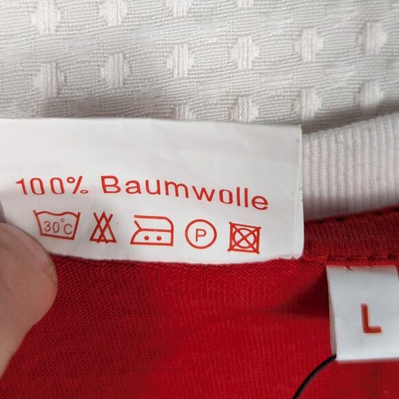 Switzerland L Shirt Unisex Red Edelweiss NWT Souvenir Soccer Tee 100% Cotton - Picture 4 of 5